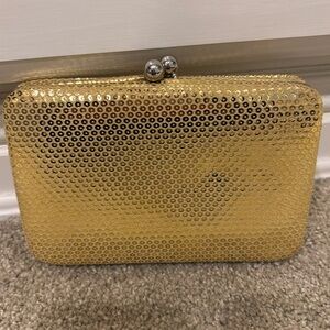 1980s gold cocktail purse